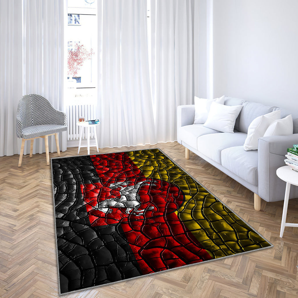 Flag Of Lower Saxony German States Teppich, Teppiche - Rissiger Boden Outdoor Teppich, Teppich Wohnzimmer, Küchenteppich, Kinderzimmer, Modern