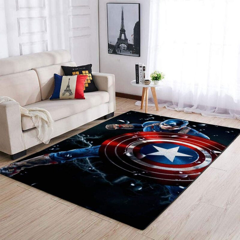 Avengers Marval Held Captain Teppich, Teppiche - Outdoor Teppich, Teppich Wohnzimmer, Küchenteppich, Kinderzimmer, Modern