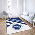 Millwall Fc Teppich, Teppiche - Logo Blau-Weiße Abstraktion Outdoor Teppich, Teppich Wohnzimmer, Küchenteppich, Kinderzimmer, Modern