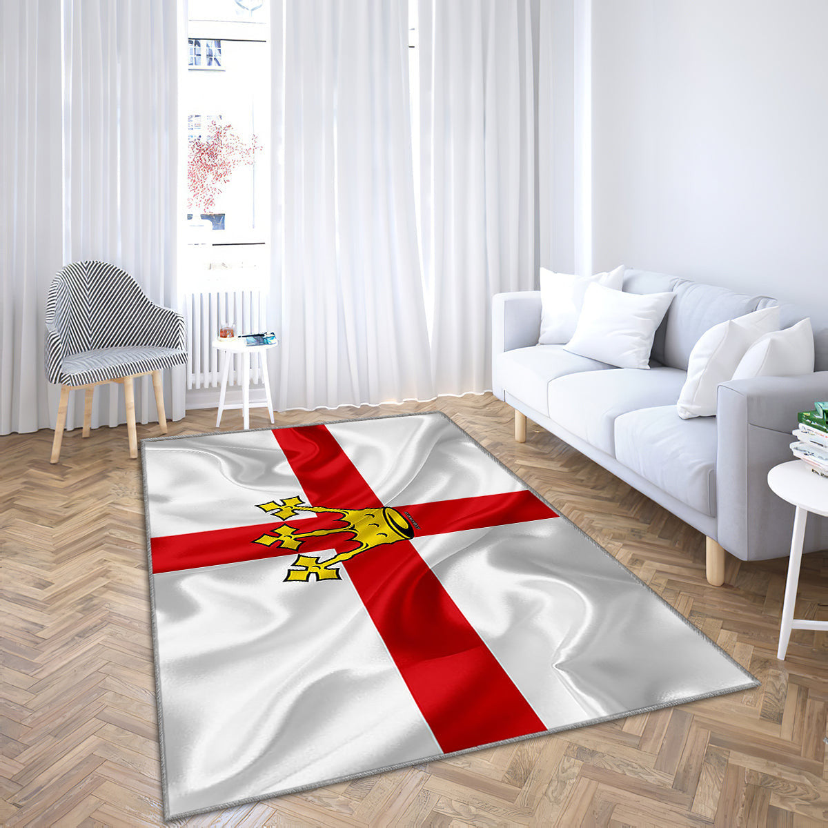 Flag Of Koblenz Silk Texture Teppich, Teppiche - Weiße Rote Seidenflagge Outdoor Teppich, Teppich Wohnzimmer, Küchenteppich, Kinderzimmer, Modern