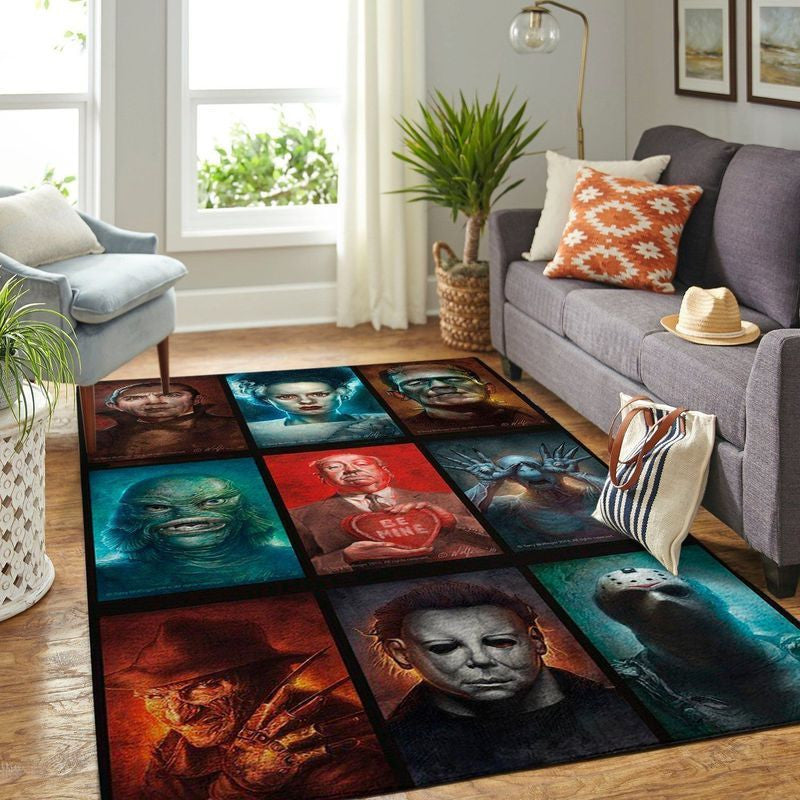 Horror Characters Teppich, Teppiche - Outdoor Teppich, Teppich Wohnzimmer, Küchenteppich, Kinderzimmer, Modern