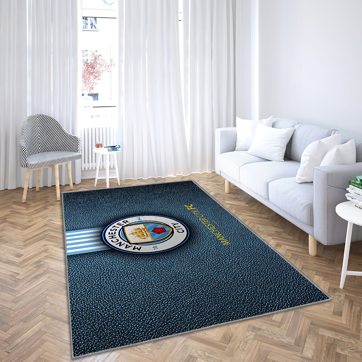 Manchester City Fc Teppich, Teppiche - Fc Englischer Fußballverein Outdoor Teppich, Teppich Wohnzimmer, Küchenteppich, Kinderzimmer, Modern