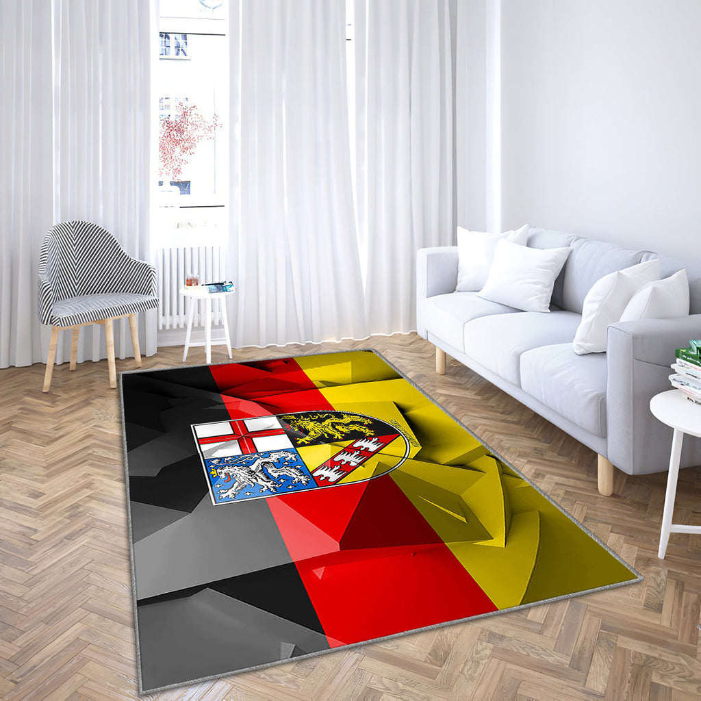 Flag Of Saarland Teppich, Teppiche - Geometrische Kunst Outdoor Teppich, Teppich Wohnzimmer, Küchenteppich, Kinderzimmer, Modern