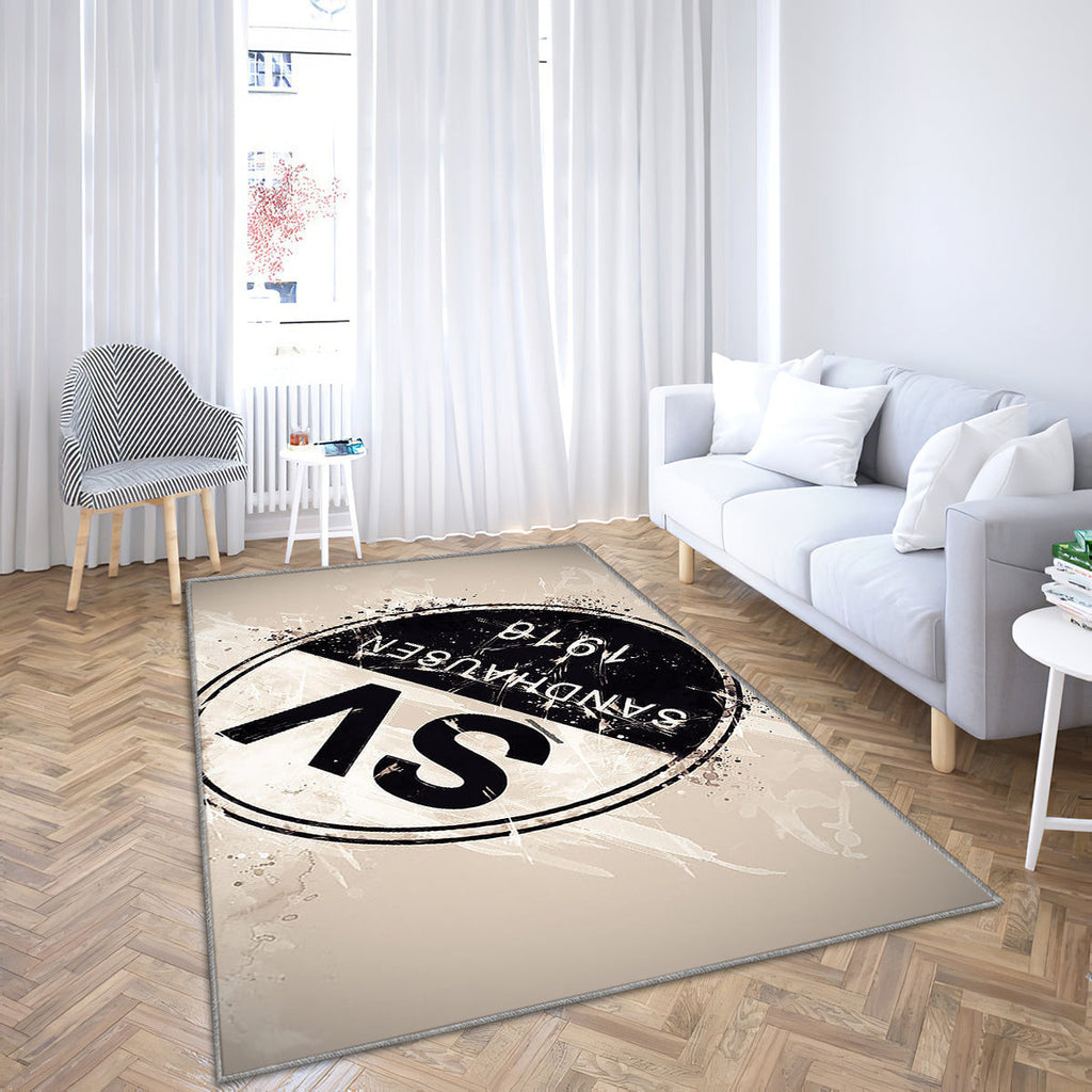 Sv Sandhausen Paint Art Teppich, Teppiche - Emblem Outdoor Teppich, Teppich Wohnzimmer, Küchenteppich, Kinderzimmer, Modern