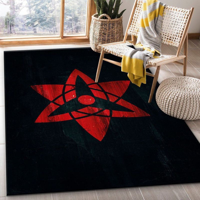 Naruto Uchia Mangekyou Sharingan Teppich, Teppiche - Outdoor Teppich, Teppich Wohnzimmer, Küchenteppich, Kinderzimmer, Modern