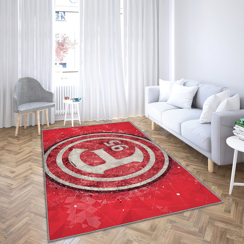 Fortuna Düsseldorf Fußballverein Teppich, Teppiche - Geometrische Kunst Outdoorteppich, Wohnzimmerteppich, Küchenteppich, Kinderzimmer, Modern