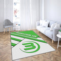 VfL Wolfsburg FC Material Design Teppich, Teppiche - Emblem Outdoor-Teppich, Wohnzimmerteppich, Küchenteppich, Kinderzimmer, Modern