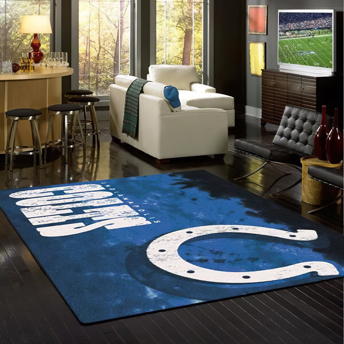 Indianapolis Colts Verblassen Teppich, Teppiche - Outdoor Teppich, Teppich Wohnzimmer, Küchenteppich, Kinderzimmer, Modern