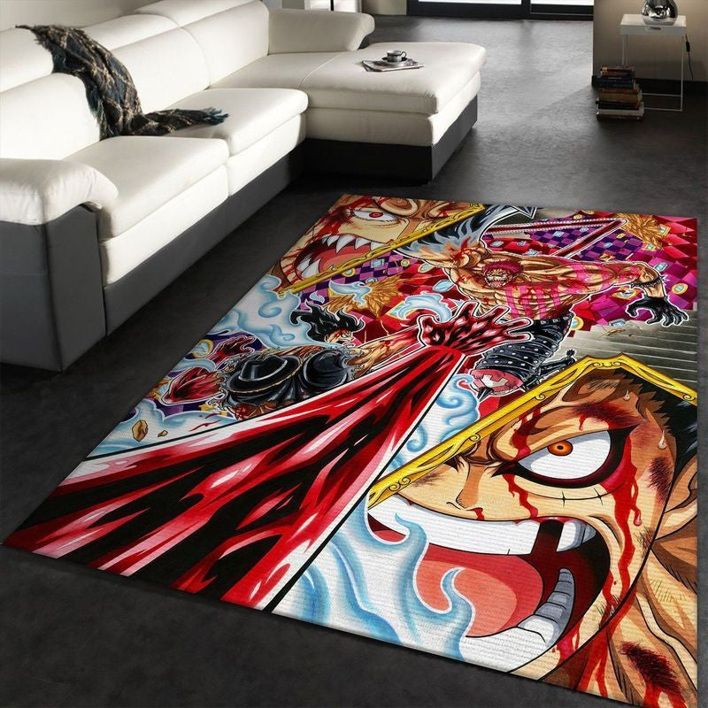 One Piece Luffy Vs Katakuri Anime Teppich, Teppiche - Outdoor Teppich, Teppich Wohnzimmer, Küchenteppich, Kinderzimmer, Modern