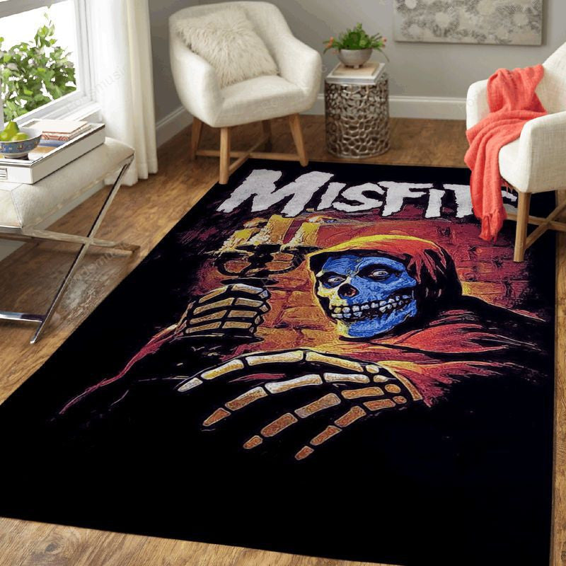 Misfits Artwork Music Maniac Art Teppich, Teppiche - Outdoor Teppich, Teppich Wohnzimmer, Küchenteppich, Kinderzimmer, Modern
