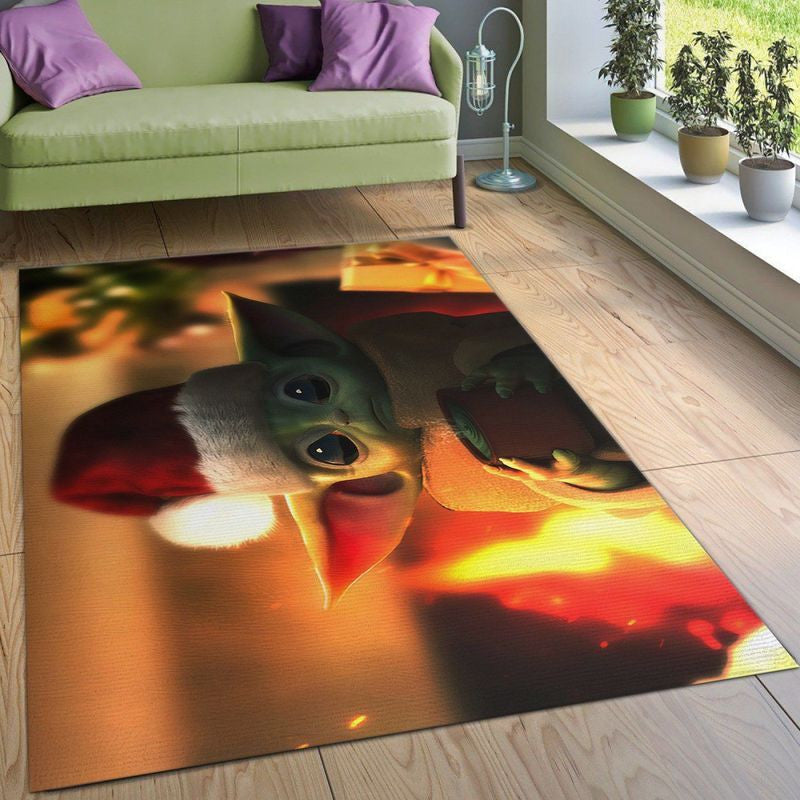 Mandalorian Baby Yoda Star Wars 90 Teppich, Teppiche - Outdoor Teppich, Teppich Wohnzimmer, Küchenteppich, Kinderzimmer, Modern