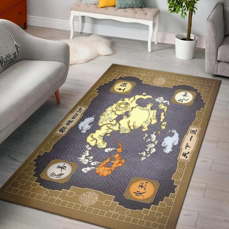 Die Letzten Airbender Anime Mape Teppich, Teppiche - Outdoor Teppich, Teppich Wohnzimmer, Küchenteppich, Kinderzimmer, Modern