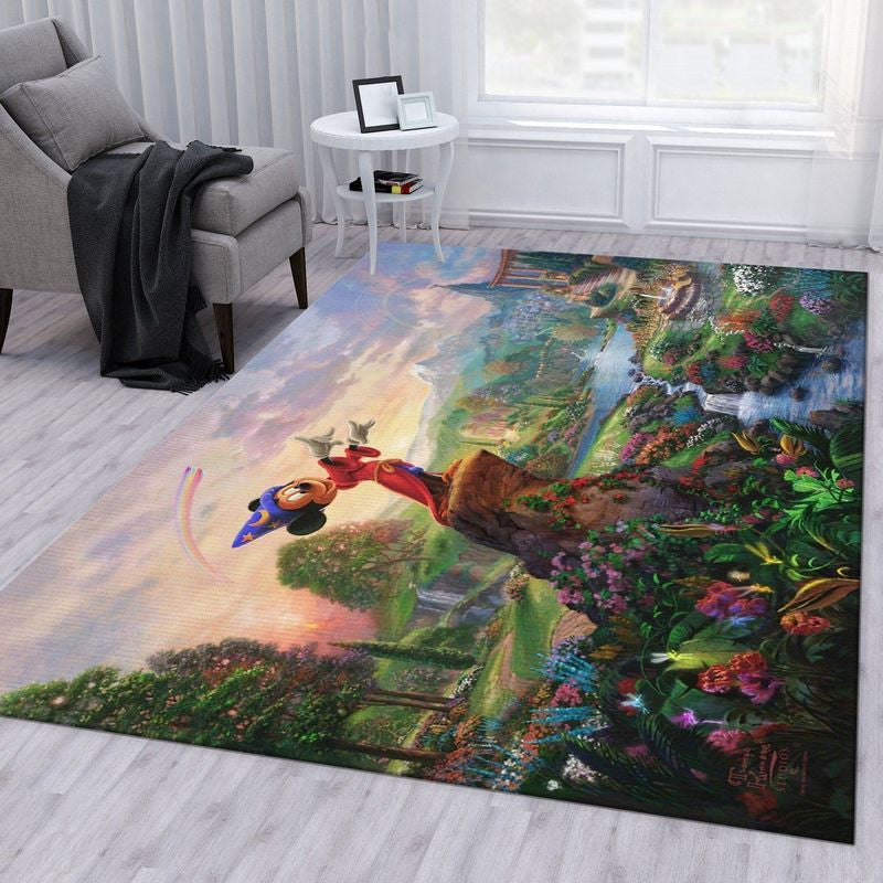 Fantasia Disney Mickey Teppich, Teppiche - Outdoor Teppich, Teppich Wohnzimmer, Küchenteppich, Kinderzimmer, Modern