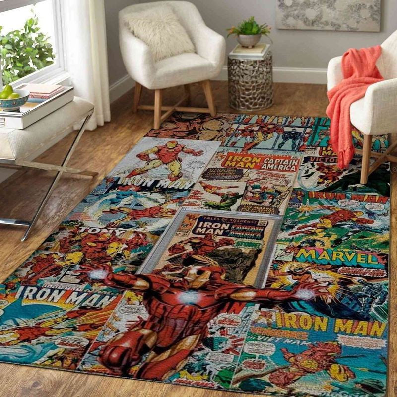 Iron Man Marvel 6 Teppich, Teppiche - Outdoor Teppich, Teppich Wohnzimmer, Küchenteppich, Kinderzimmer, Modern