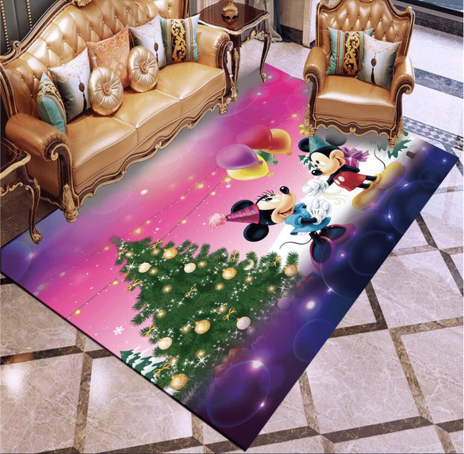 Disney Mickey Minnie Mouse 65 Teppich, Teppiche - Outdoor Teppich, Teppich Wohnzimmer, Küchenteppich, Kinderzimmer, Modern