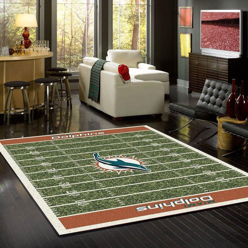 Miami Dolphins Team Heimfeld E Teppich, Teppiche - Outdoor Teppich, Teppich Wohnzimmer, Küchenteppich, Kinderzimmer, Modern