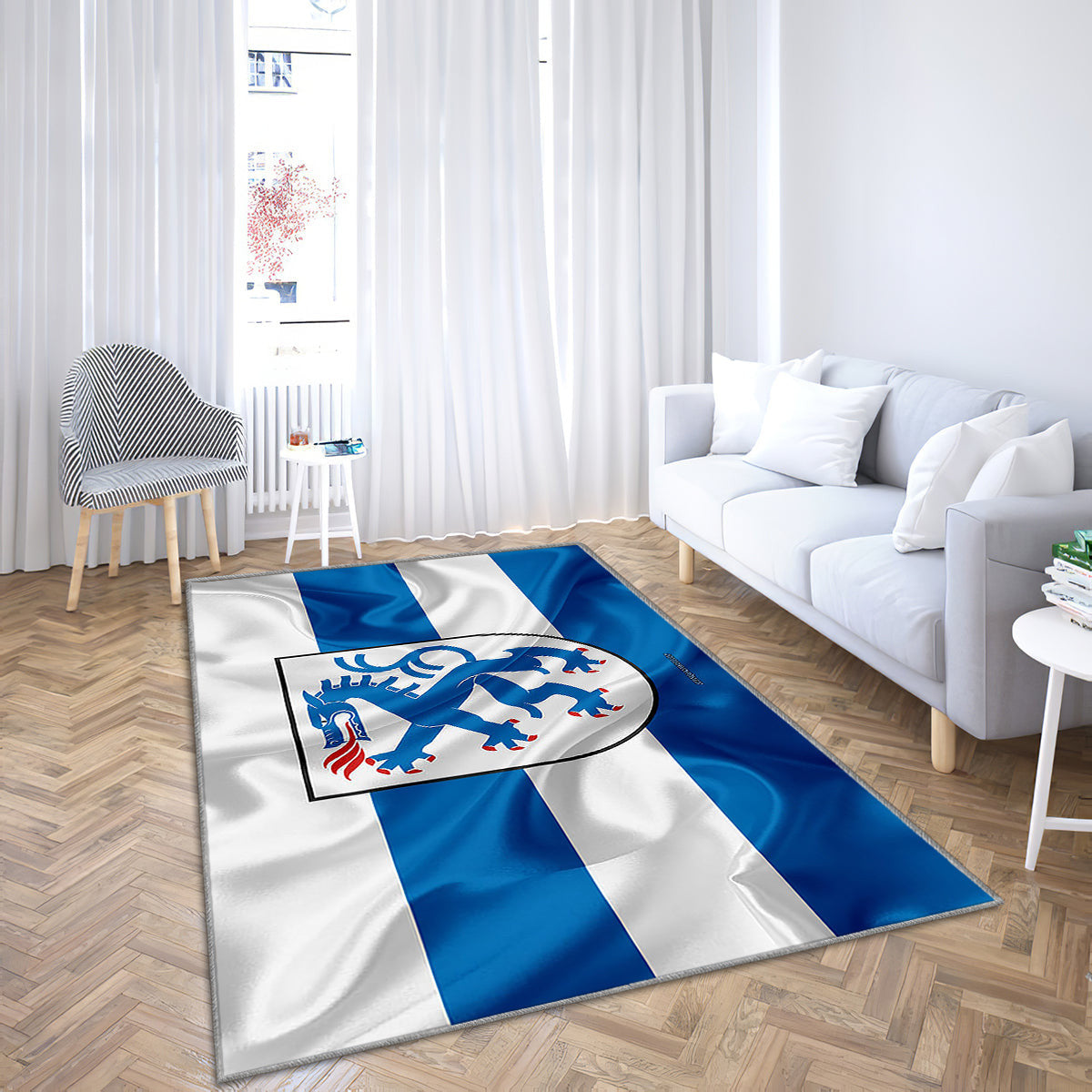Ingolstadt Flagge Seidenoptik Teppich, Teppiche - Seidenfahne Outdoor-Teppich, Wohnzimmerteppich, Küchenteppich, Kinderzimmer, Modern