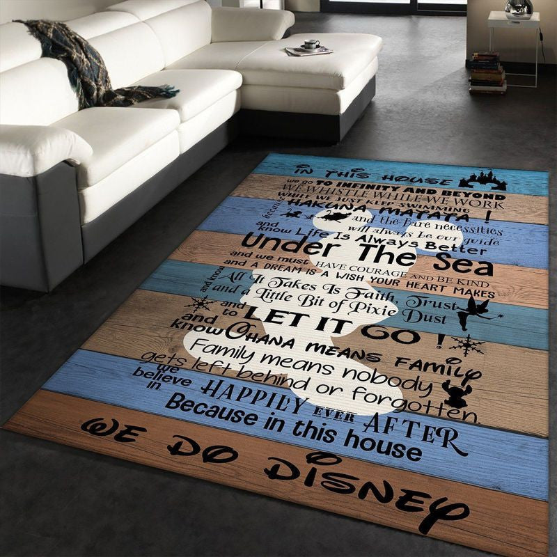 Disney Movies Original Soundtracks Ost In This House We Do Disney Teppich, Teppiche - Outdoor Teppich, Teppich Wohnzimmer, Küchenteppich, Kinderzimmer, Modern