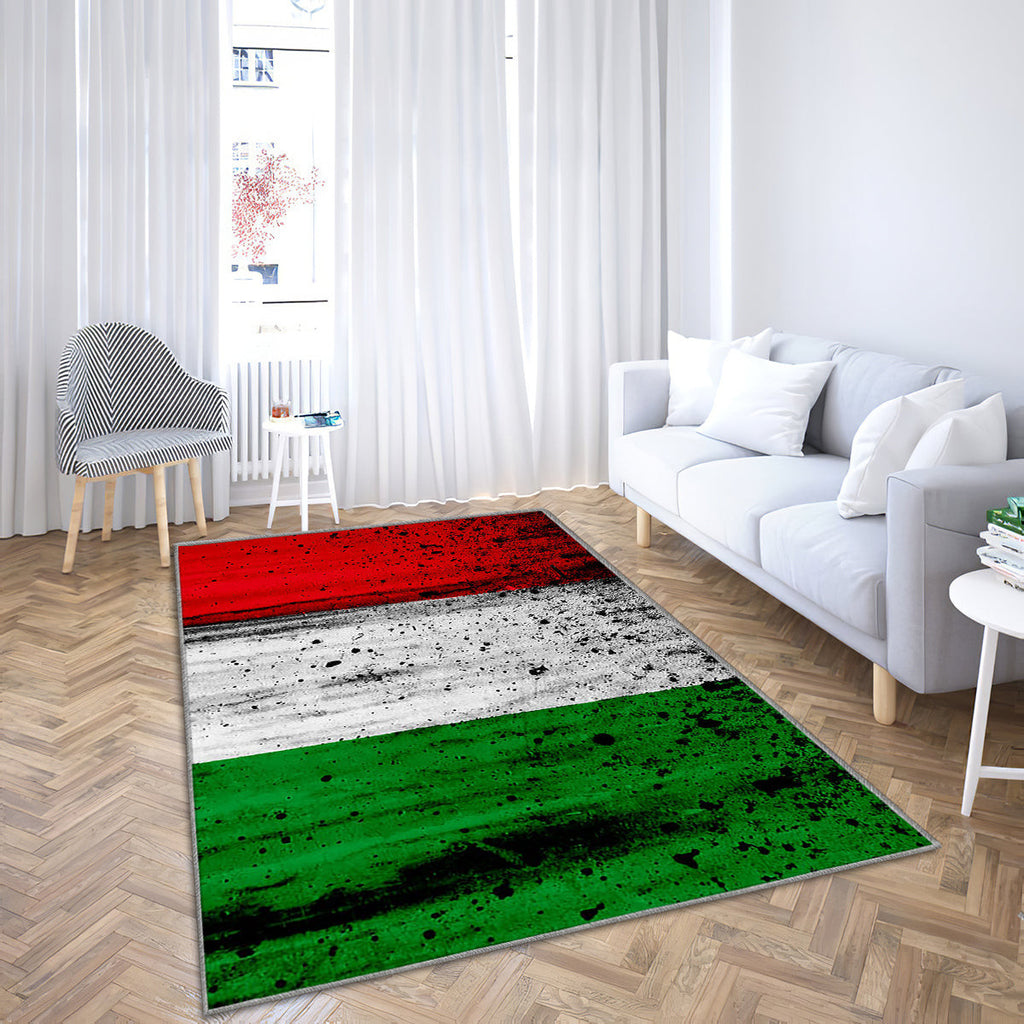 Flag Of Italy Grunge Teppich, Teppiche - Steinstruktur Outdoor Teppich, Teppich Wohnzimmer, Küchenteppich, Kinderzimmer, Modern