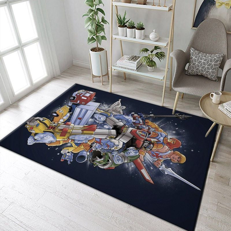 80S Cartoons He Man Voltron Thundercat Teppich, Teppiche - Outdoor Teppich, Teppich Wohnzimmer, Küchenteppich, Kinderzimmer, Modern