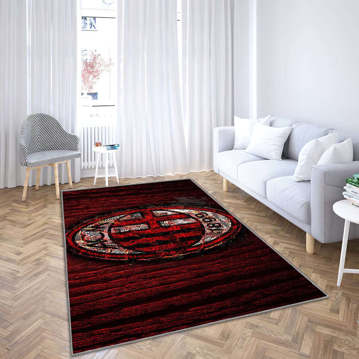 Milan Fc Teppich, Teppiche - Verbranntes Logo Outdoor Teppich, Teppich Wohnzimmer, Küchenteppich, Kinderzimmer, Modern