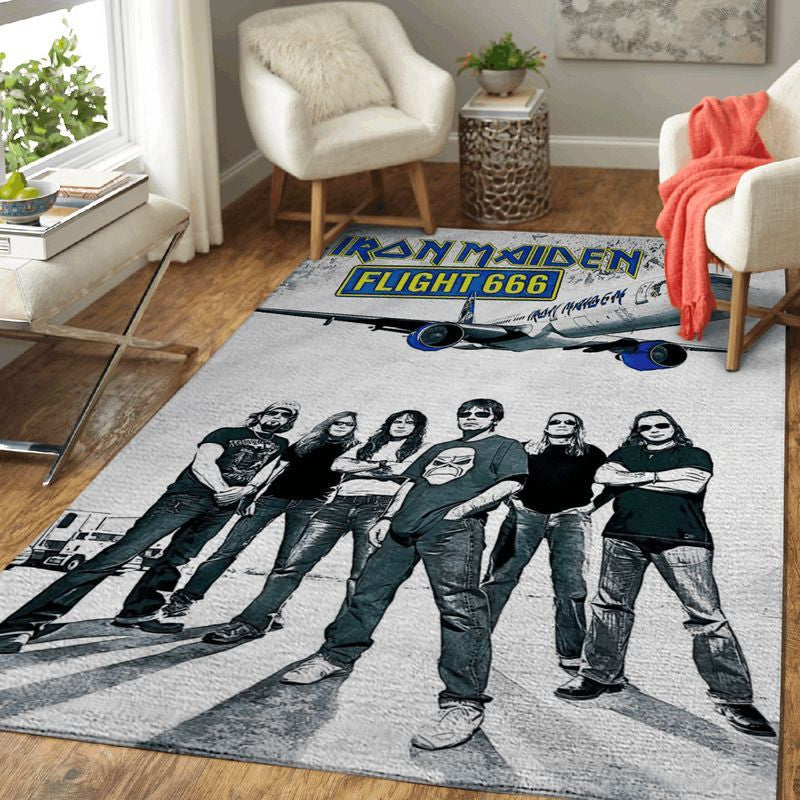 Iron Maiden Heavy Metal Band Fight 666 Art Teppich, Teppiche - Outdoor Teppich, Teppich Wohnzimmer, Küchenteppich, Kinderzimmer, Modern