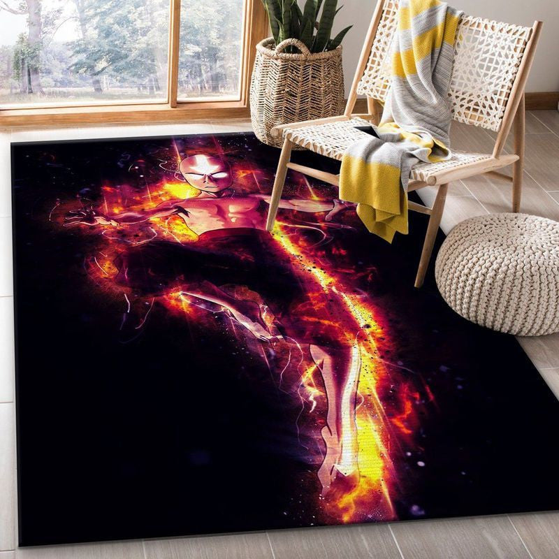 Anime Avatar Aura Fire Teppich, Teppiche - Outdoor Teppich, Teppich Wohnzimmer, Küchenteppich, Kinderzimmer, Modern