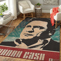 Johnny Cash Country Music Artwork Art Teppich, Teppiche - Outdoor Teppich, Teppich Wohnzimmer, Küchenteppich, Kinderzimmer, Modern