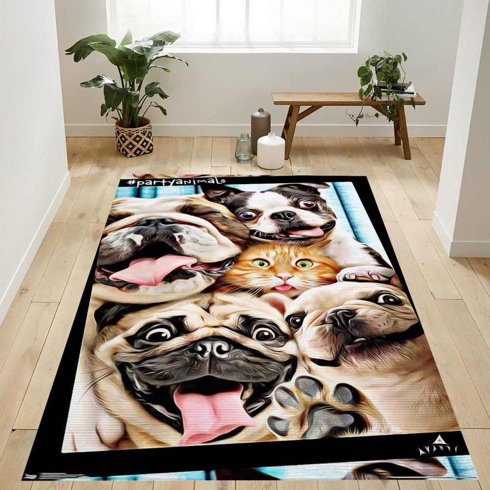 Pitbulls Teppich, Teppiche - Outdoor Teppich, Teppich Wohnzimmer, Küchenteppich, Kinderzimmer, Modern