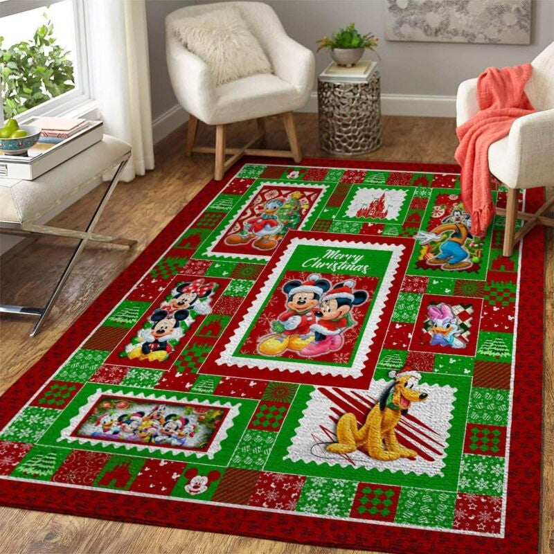 Mickeys Frohen Weihnachten Teppich, Teppiche - Outdoor Teppich, Teppich Wohnzimmer, Küchenteppich, Kinderzimmer, Modern