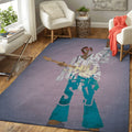 Jimi Hendrix Music Artwork Art Ii Teppich, Teppiche - Outdoor Teppich, Teppich Wohnzimmer, Küchenteppich, Kinderzimmer, Modern