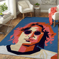 John Lennon Simple Popart Music Popart Art Teppich, Teppiche - Outdoor Teppich, Teppich Wohnzimmer, Küchenteppich, Kinderzimmer, Modern