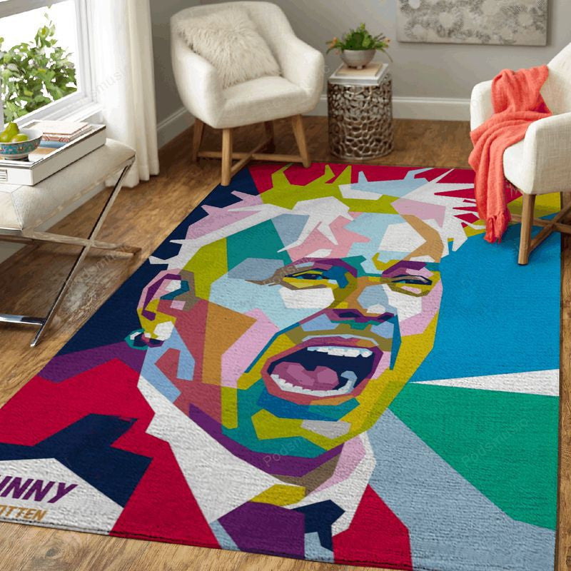 Johnny Rotten Music Art Teppich, Teppiche - Outdoor Teppich, Teppich Wohnzimmer, Küchenteppich, Kinderzimmer, Modern