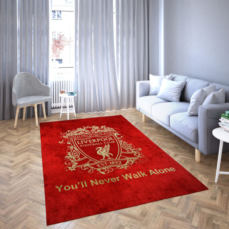 Fc Liverpool Logo Premier League Fußballverein 34 Teppich, Teppiche - Outdoor Teppich, Teppich Wohnzimmer, Küchenteppich, Kinderzimmer, Modern