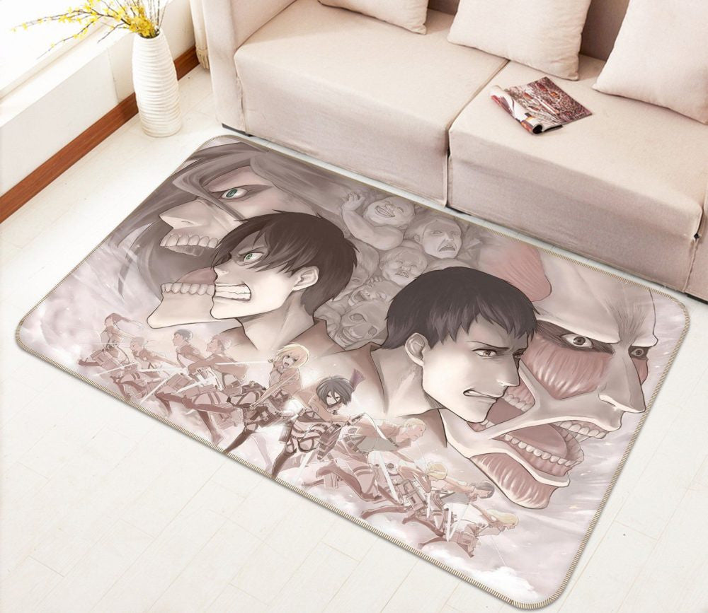 Attack On Titan Anime 18 Teppich, Teppiche - Outdoor Teppich, Teppich Wohnzimmer, Küchenteppich, Kinderzimmer, Modern