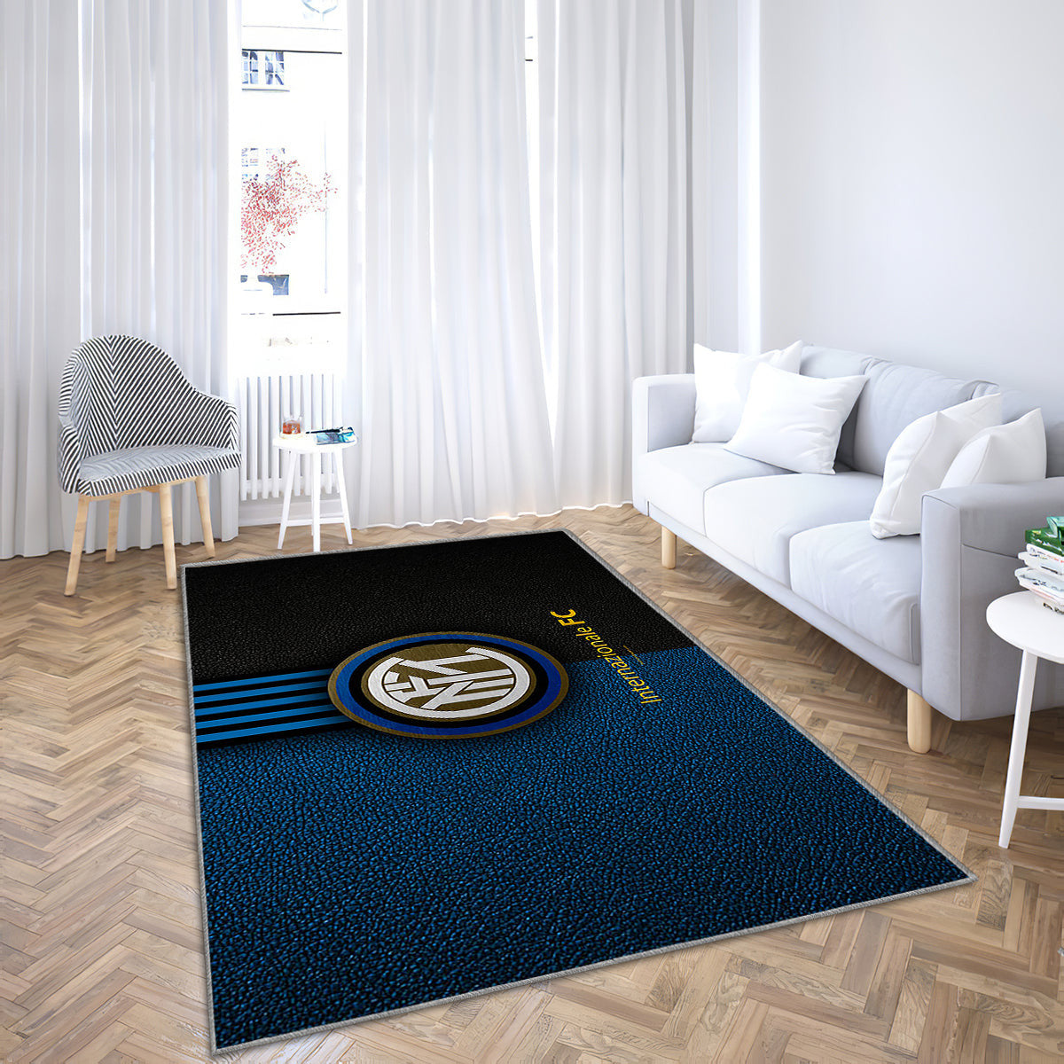 Internazionale FC italienischer Fußballclub Teppich, Teppiche - Serie A Outdoor-Teppich, Wohnzimmerteppich, Küchenteppich, Kinderzimmer, Modern
