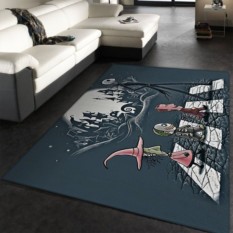 Lock Shock Barrel Jack Skellington Teppich, Teppiche - Outdoor Teppich, Teppich Wohnzimmer, Küchenteppich, Kinderzimmer, Modern
