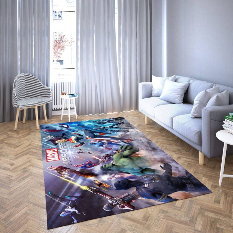 Marvel Avengers Alle Helden 29 Teppich, Teppiche - Outdoor Teppich, Teppich Wohnzimmer, Küchenteppich, Kinderzimmer, Modern