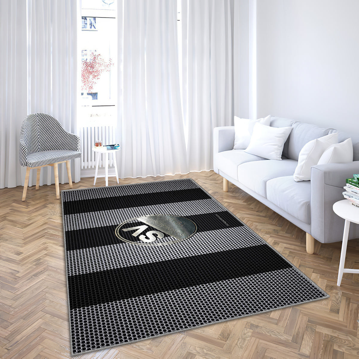 Sv Sandhausen Logo Teppich, Teppiche - Deutscher Fußballverein Outdoor Teppich, Teppich Wohnzimmer, Küchenteppich, Kinderzimmer, Modern