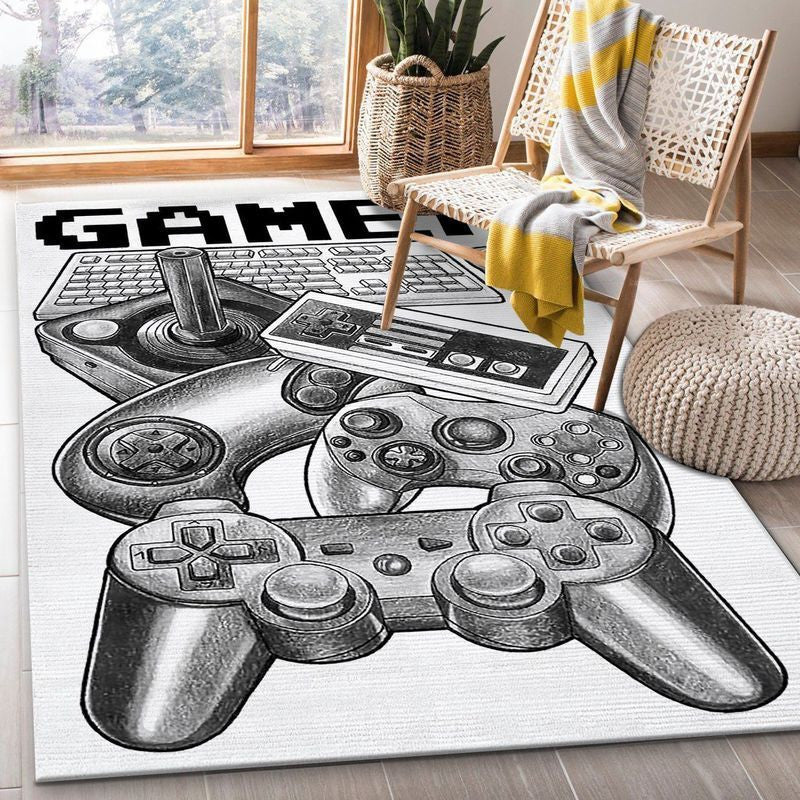Gamer Controler Gaming Teppich, Teppiche - Outdoor Teppich, Teppich Wohnzimmer, Küchenteppich, Kinderzimmer, Modern