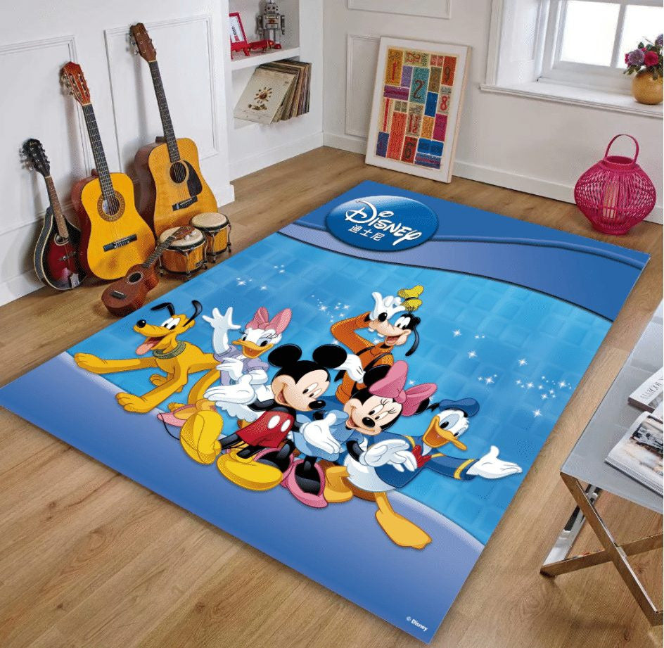 Disney Mickey Minnie Mouse 18 Teppich, Teppiche - Outdoor Teppich, Teppich Wohnzimmer, Küchenteppich, Kinderzimmer, Modern