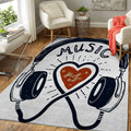 Music Headphones Music Art Teppich, Teppiche - Outdoor Teppich, Teppich Wohnzimmer, Küchenteppich, Kinderzimmer, Modern