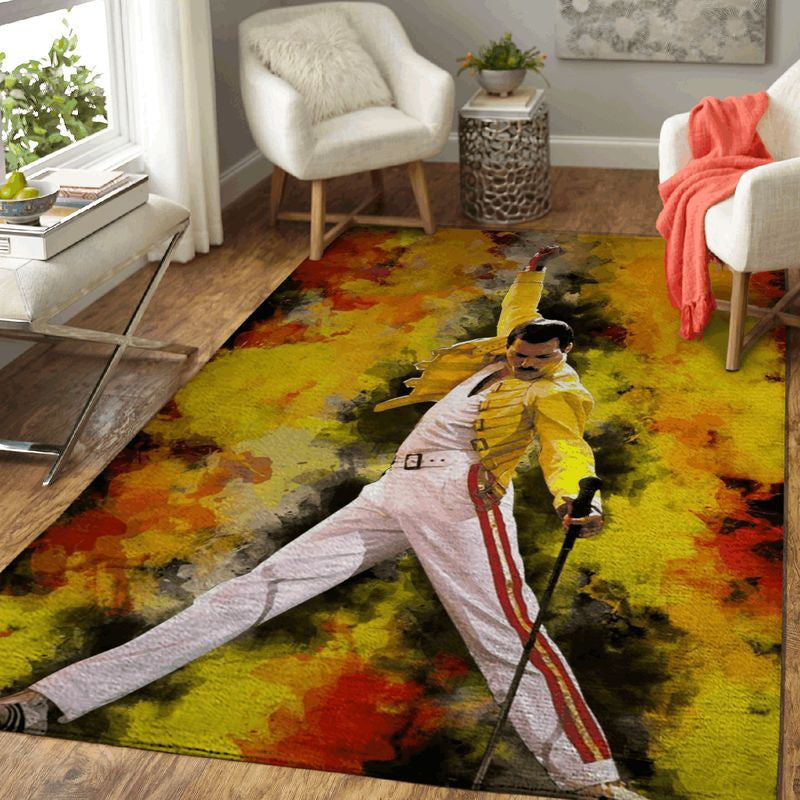 Freddie Mercury Singer 25 Teppich, Teppiche - Outdoor Teppich, Teppich Wohnzimmer, Küchenteppich, Kinderzimmer, Modern