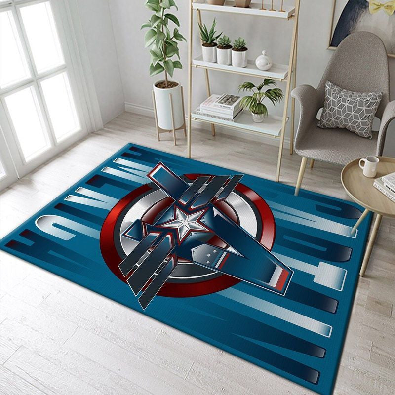 Captain America Marvel Teppich, Teppiche - Outdoor Teppich, Teppich Wohnzimmer, Küchenteppich, Kinderzimmer, Modern