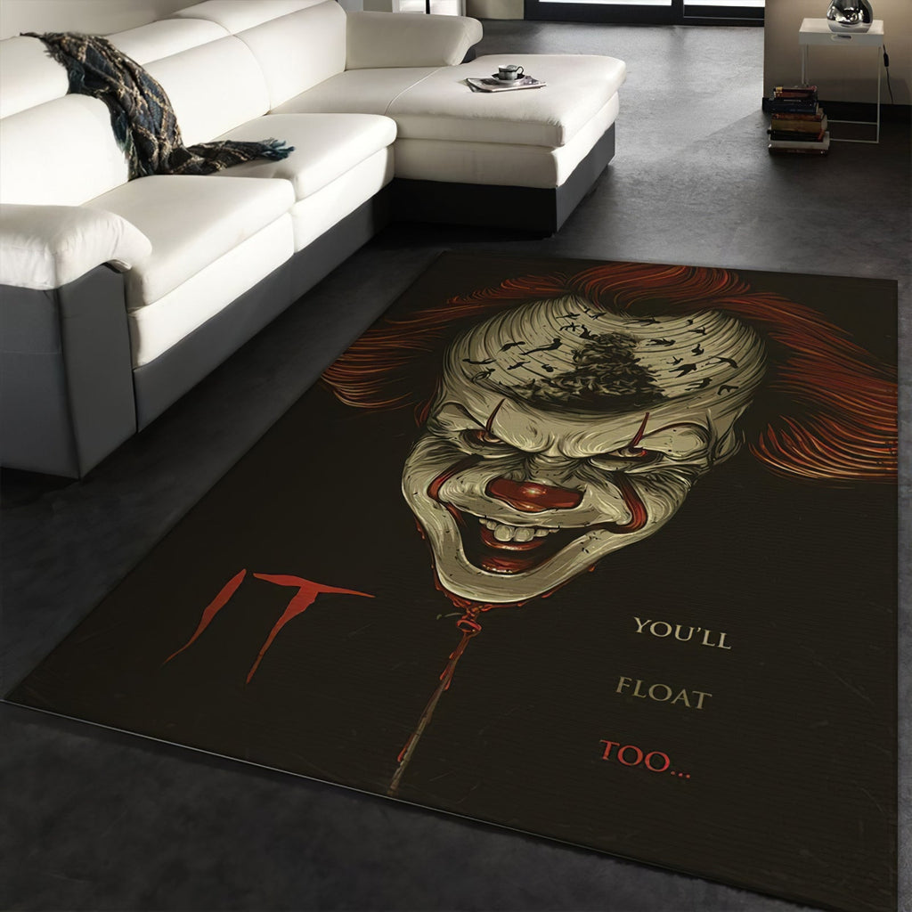It Pennywise Dancing Clown Alternative Movie Youll Float Too Teppich, Teppiche - Outdoor Teppich, Teppich Wohnzimmer, Küchenteppich, Kinderzimmer, Modern