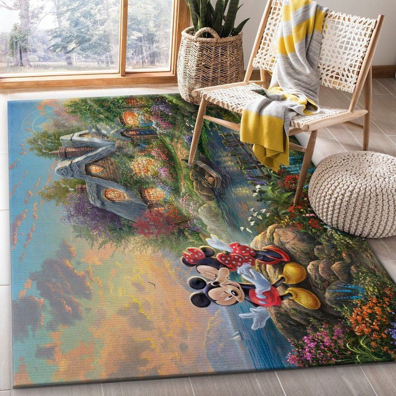 Mickey And Minnie Sweetheart Cove Teppich, Teppiche - Outdoor Teppich, Teppich Wohnzimmer, Küchenteppich, Kinderzimmer, Modern