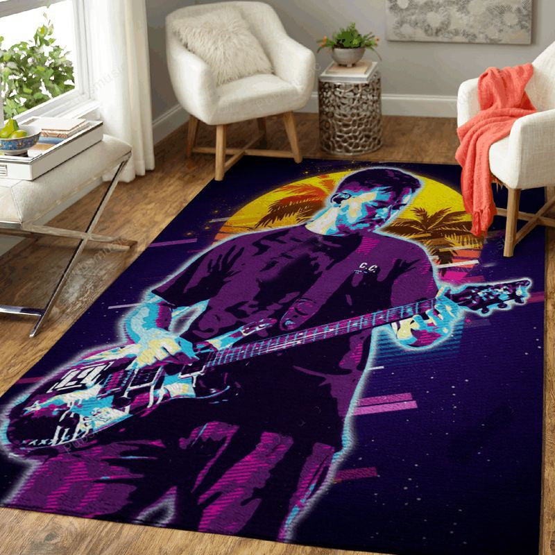 Mick Shinoda Artwork Music Synthwave 80S Art Teppich, Teppiche - Outdoor Teppich, Teppich Wohnzimmer, Küchenteppich, Kinderzimmer, Modern