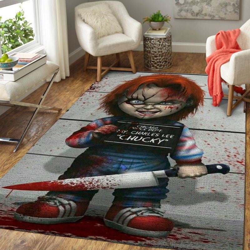 Chucky Child S Play Halloween 1 Teppich, Teppiche - Outdoor Teppich, Teppich Wohnzimmer, Küchenteppich, Kinderzimmer, Modern