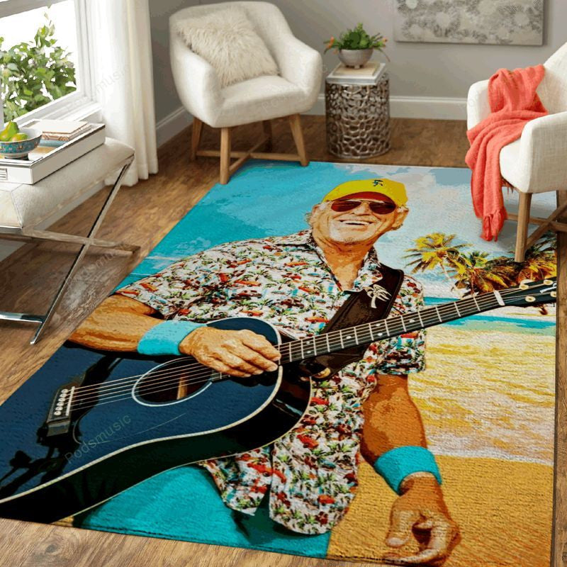 Jimmy Buffett Music Art Teppich, Teppiche - Outdoor Teppich, Teppich Wohnzimmer, Küchenteppich, Kinderzimmer, Modern