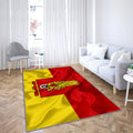 Flag Of Trier Silk Texture Teppich, Teppiche - Rot-Gelbe Seidenfahne Outdoor Teppich, Teppich Wohnzimmer, Küchenteppich, Kinderzimmer, Modern